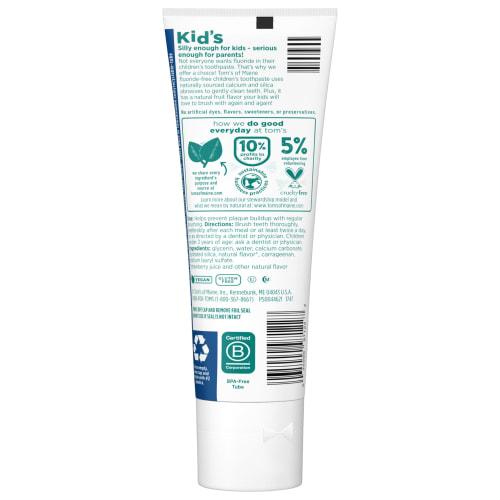 Tom's of Maine, Children's Natural Toothpaste, Fluoride-Free, Silly Strawberry, 5.1 oz (144 g)