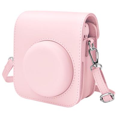 Kinokoo Instax Mini 12 Case, Fujifilm Instax Mini 12 Camera Case with Snap Closure and Shoulder Strap (Pink)