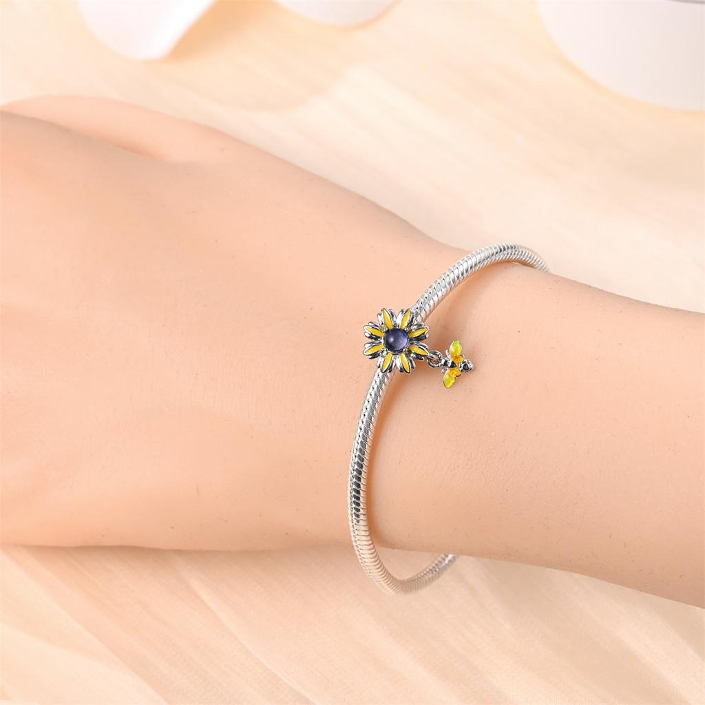 Pendant Charm Bead Copper Gold Blue Tai Chi Beads Fit Original Bracelet For Jewelry Making Valentine'S Day Gift