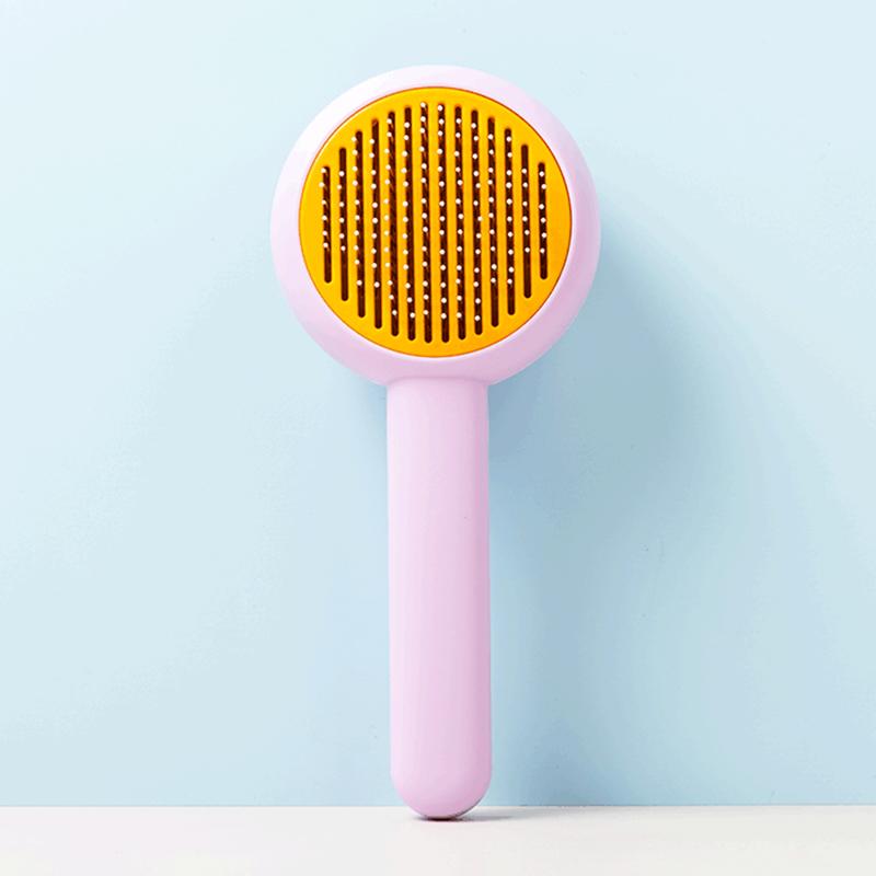 

Щетка для вычесывания питомцев Самоочищающаяся щетка для кошек Массаж Удаление плавающей шерсти одним нажатием Кошачья расческа Инструменты для груминга питомцев Зоотовары