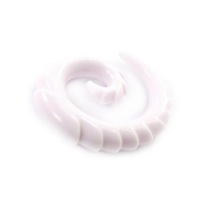 [J4113] - White Acrylic Spiral 6 Mm