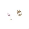 Flamingo Resin Statue Bird Sculpture Home Decor Fireplace Modern Art Garden Figurine with Metal
