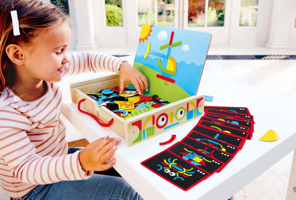 Hape Magnetic Art 30 x 23 x 6 for ages 3 and Wooden Pretend Play E1631 Set, cm, up, Toy,