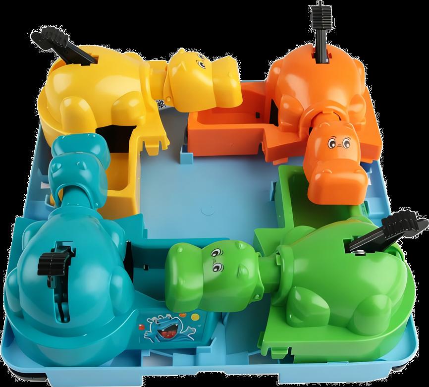 Hippo Bead Eating Game Colorful Interactive Board Toy for Kids Family Parent Child Activity Hand Eye Coordination Training