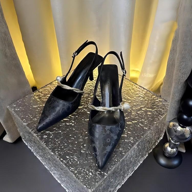 

Celebrity new Chinese style national tide style high heel sandals women s summer 2025 new retro temperament single shoes stiletto with skirt 35 чёрный