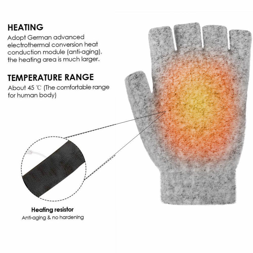 USB Dual-Sided Electric Heated Gloves with Constant Temperature Design