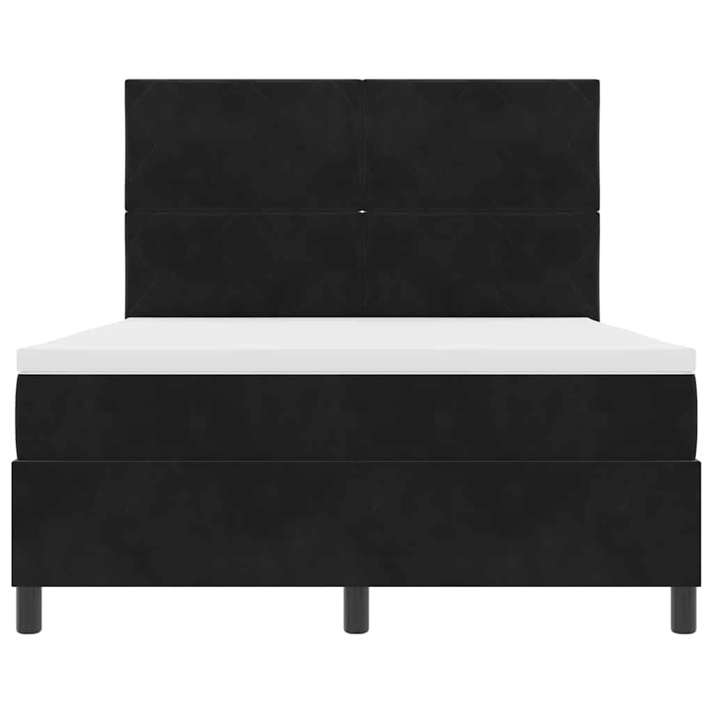 Boxspring Bed with Headboard Black 160 X 200 Cm Velvet