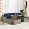 VidaXL Garden Furniture Set 6 Pcs with Cushions Black Braided Resin Acacia 3328083