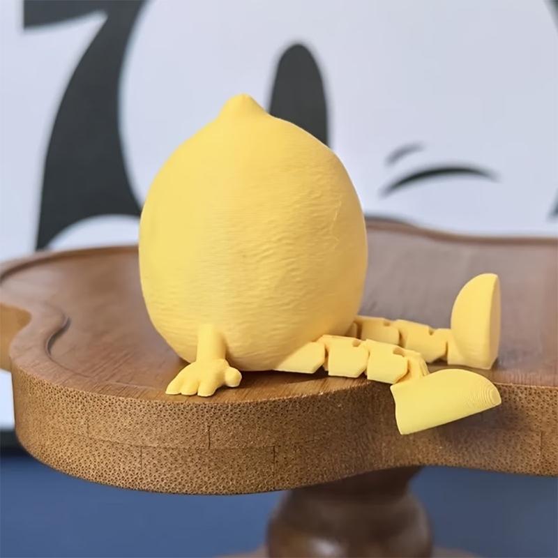 3D Printed Fruit And Vegetable Figurines With Movable Joints Lemon Banana Apple Design Ornaments Desk Decorations Home Decor