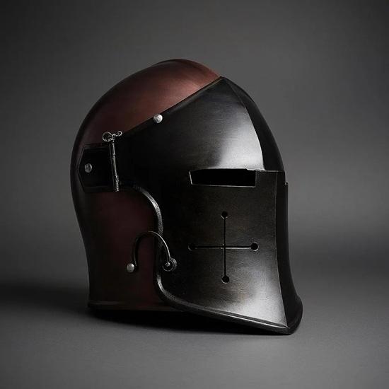 Handmade Medieval Barbuta Helmet Perfect for Renaissance Fair, Cosplay, LARP, Halloween Costume Authentic Steel Replica