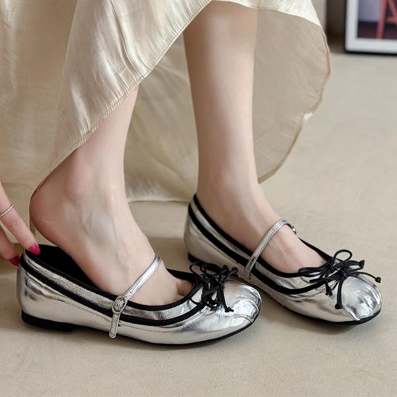 Bow Women Mary Jance Shoes Shallow Cozy Sport Shoes Woman's Sandals 2025 Brand New Designer Dress Zapatillas De Mujer