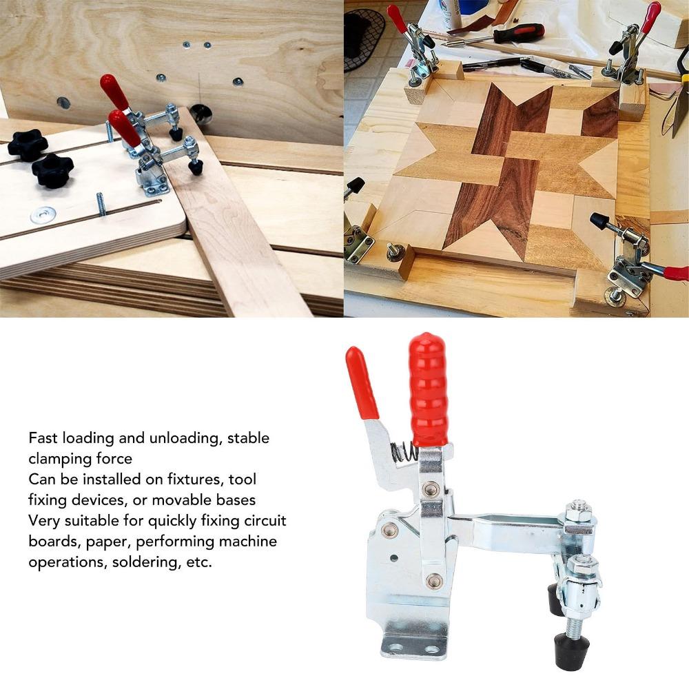 Dual Head Vertical Toggle Clamp 227kg Clamping Force Hold Down Clamp Heavy Duty Clamp  Carpentry