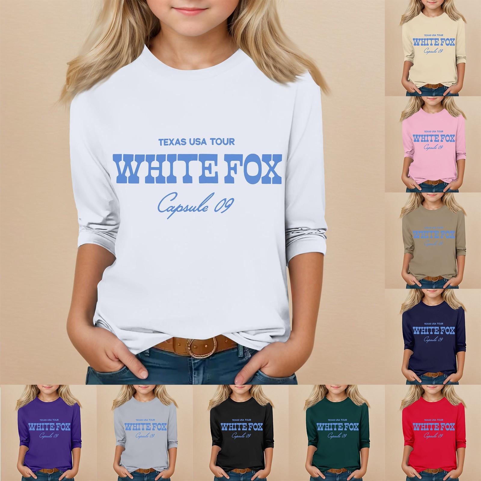 

Kids Seven Sleeve Round Neck Top Printed Daily Casual Top 140
