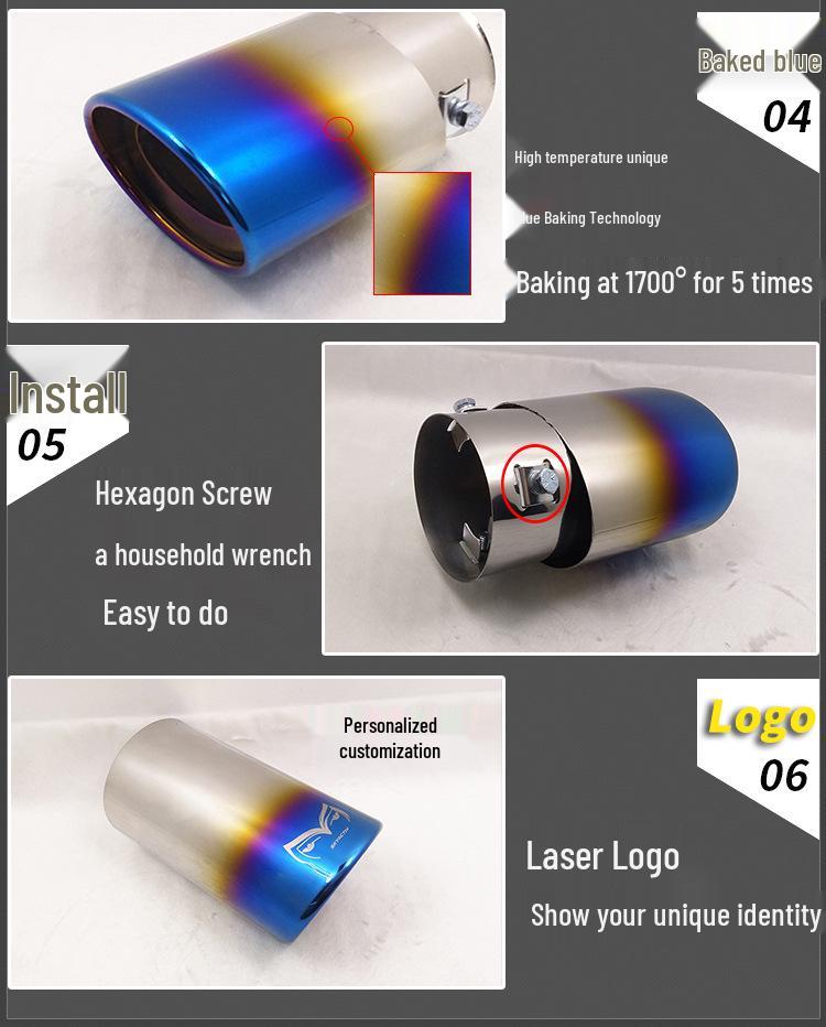 Compatible Muffler Tailpipe for CRV, ASX, Haval H6, Odyssey, Camry, and Santa Fe Cars