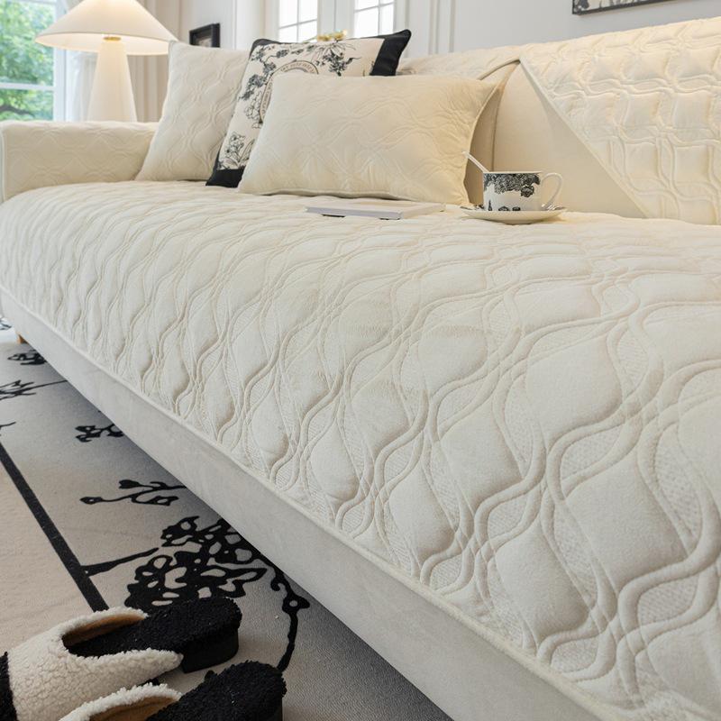 Nordic Plush Sofa Cushion 2026: All-Season, Non-Slip Seat Cover for Living Room.