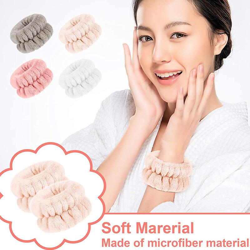 Handgelenk-Waschband Mikrofaser Handgelenk-Waschhandtuchband Armband Scrunchies Zum Gesichtwaschen Saugfähiges Handgelenk-Schweißband Für Damen Stirnband Qualität