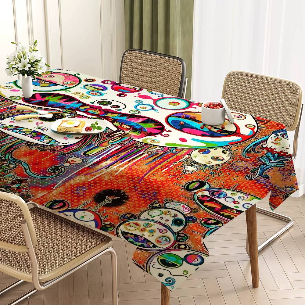 Kunst T-Takashi Tischdecke Geburtstagsparty Hochzeit Weihnachten Tischabdeckung Abwischbare Schreibtischdecke Dekor Abdeckungen Rechteckig
