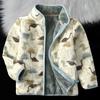 Nouvelle veste d'hiver épaisse et chaude pour garçons, style décontracté, avec fermeture éclair, col montant et imprimé animal de dessin animé mignon