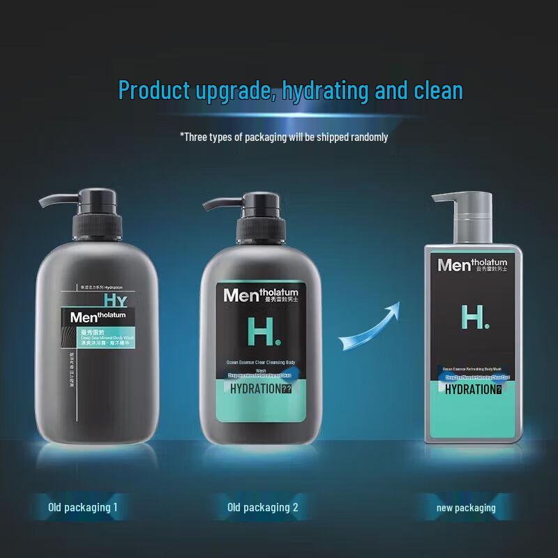 Mentholatum Men's Sea Salt 2-in-1 Shower Gel & Shampoo Duo