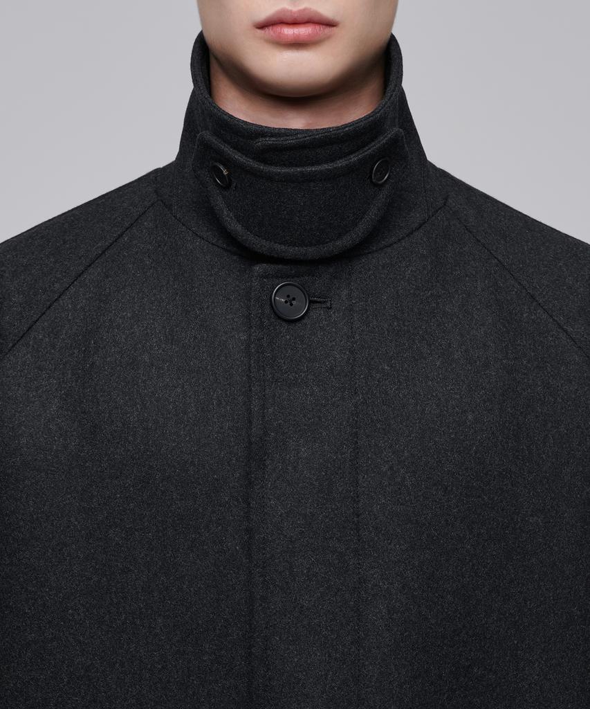 Musinsa Standard Mtr Oversized Balmacaan Coat [Charcoal Grey]