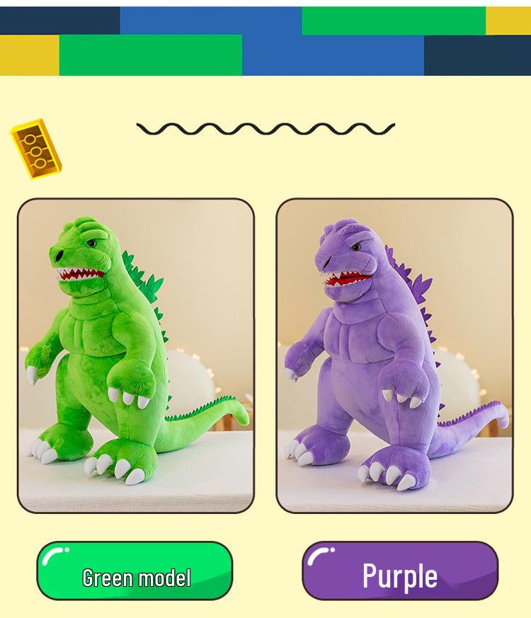 Adorable Godzilla Plush Dinosaur Monster Large Stuffed Animal Cloth Doll - Creative Birthday Gift for Girls