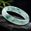 Ice-Seed Jade Bracelet Floating Flower Round Bangle Bracelet Green Jade Bangle  Girlfriends