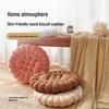 Soft and Cute Biscuit Cushion - Round/Square, Perfect for Dorms, Living Rooms, Offices