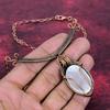 Selenite Necklace Copper Wire Wrapped Adjustable Chain Necklace Gemstone Jewelry