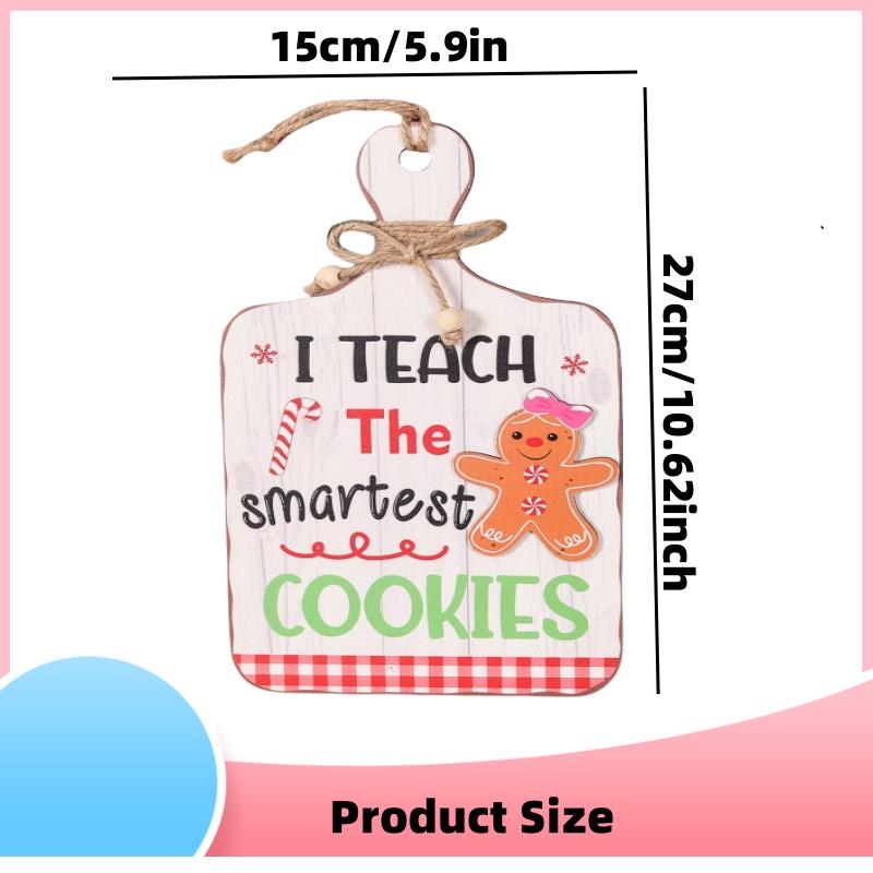 Christmas Gingerbread Man Wooden Ornaments Home Cookie Man Decor Hangings Sign Pendants Welcome Front Door Hanger New Year Gifts