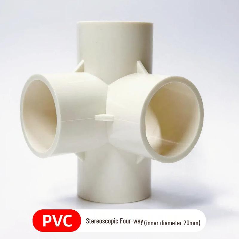 PVC Multi-Directional Shoe and Storage Rack Connector - 3D DIY 25/32mm Pipe Fittings (Tee, 4-Way, 5-Way, 6-Way)