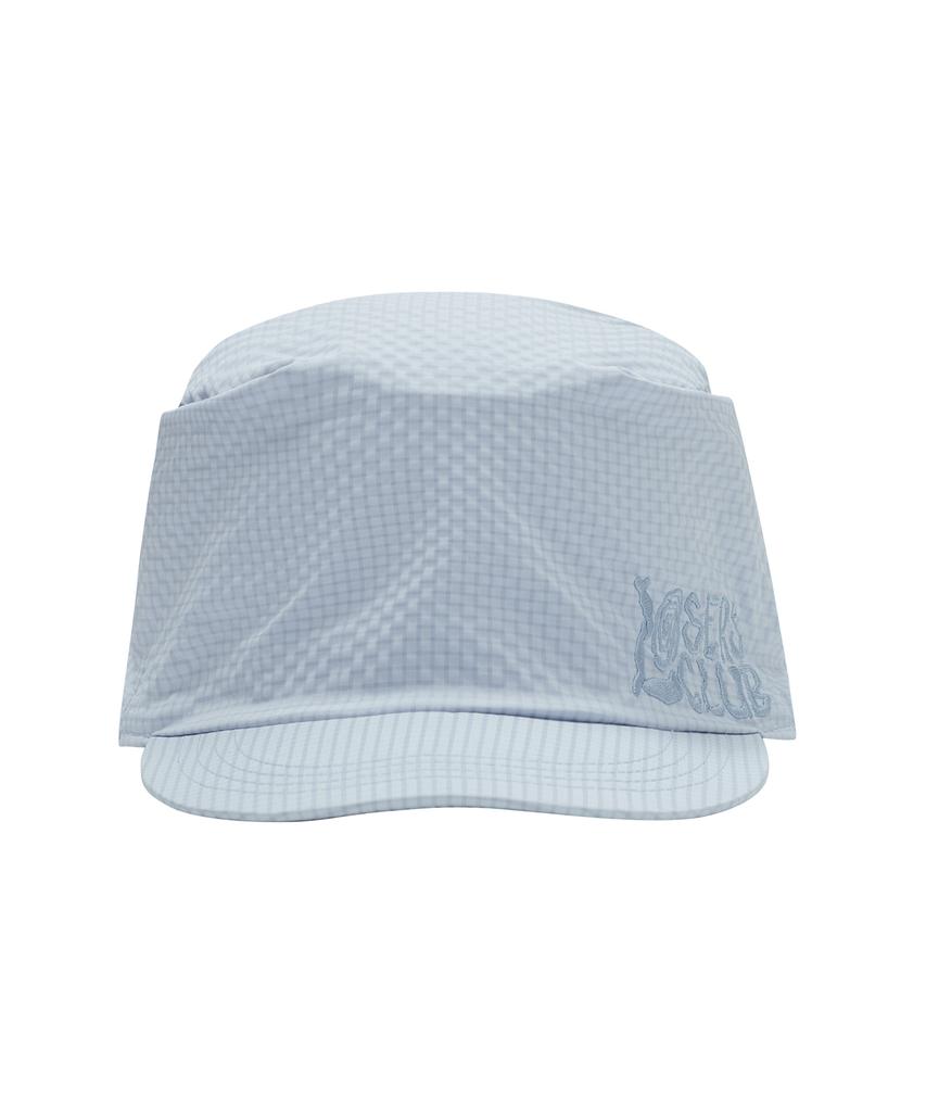 Lujeoseukeulleob Seersucker Scarf Bandana Cap Sky Blue