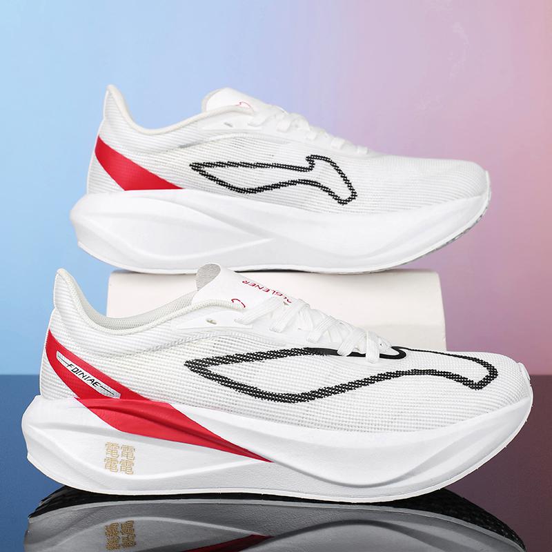 Breathable Mesh Racing Men's Shoes Non-Slip Wear-Resistant Cushioning Rebound Soft-Soled Sports Shoes Running Shoes for Women