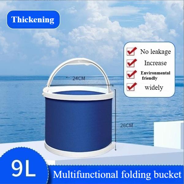 Multifunctional Folding Bucket Fishing Water Telescopic Cage Portable Car Wash Bucket Outdoor Trash Can Fishing Equipment