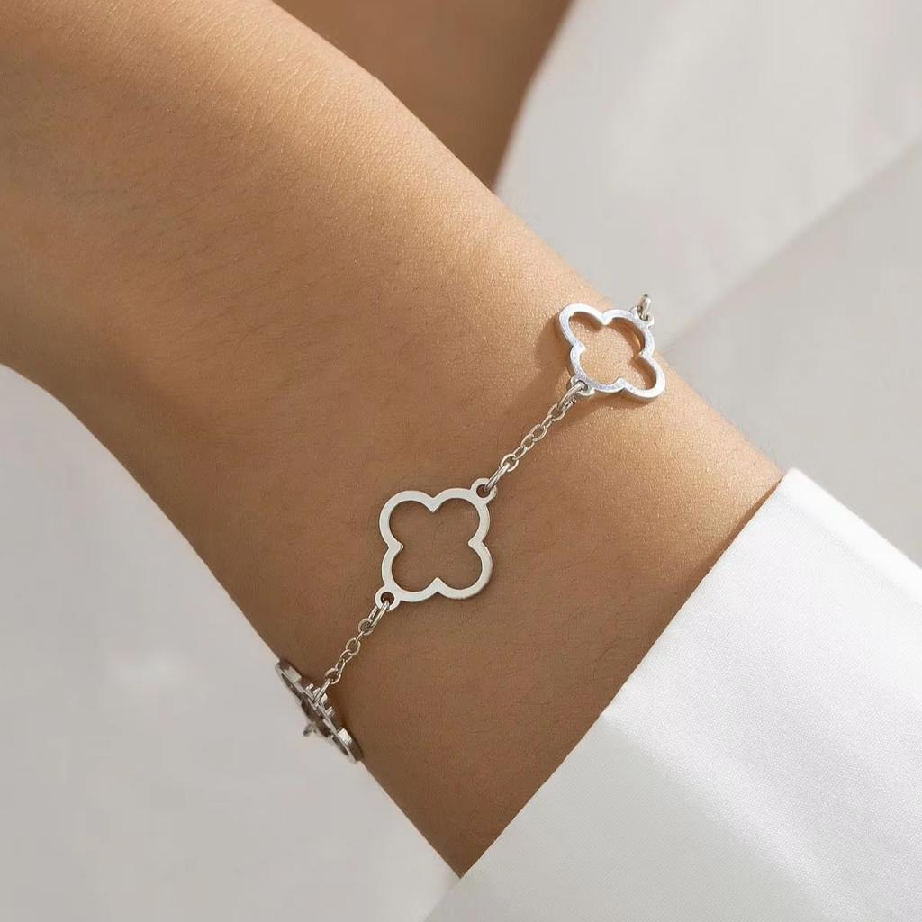 1 szt. Szczęśliwa Luksusowa Modna Bransoletka z Kwiatowym Wzorem Dla Kobiet Do Codziennej Dekoracji Prezenty dla Przyjaciół Prezenty dla Mamy Upominki na Imprezę Biżuteria