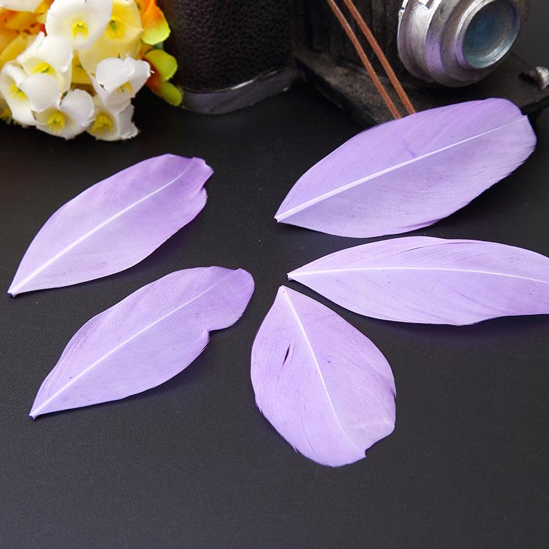 50Pcs26 Color Diy Jewelry Accessories Feather Color Floating Head Feather Goose Feather Craft Decorative Material