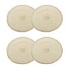 Uxcell 4-delt rund flettet bordmatte, 12" sklisikker rund bordmatte for spisebord, vaskbar, varm flettet bordmatte for innendørs og utendørs bruk, Pe