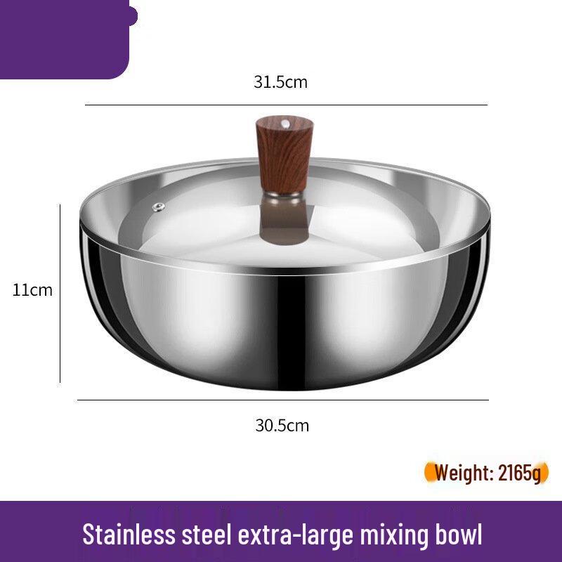 304 Stainless Steel Mixing Bowl with Lid