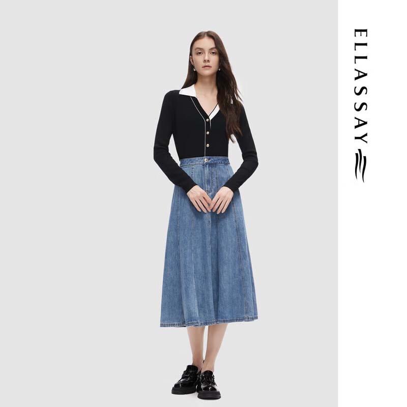 ELLASSAY Women's Color Block Wool Knit Sweater