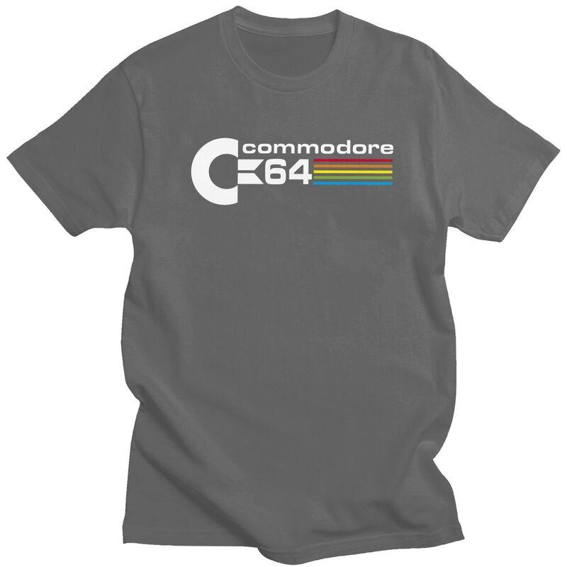 Custom Mens Commodore 64 T Shirt Short Sleeves Cotton Tshirts Tshirt Casual C64 Amiga Computer Tees Loose Fit Clothes