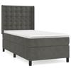 Vidaxl Continental Bed with Mattress, Dark Grey Velvet, 90X200 Cm