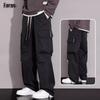FARUISHI Men's Loose Straight Wide Leg Cargo Pants