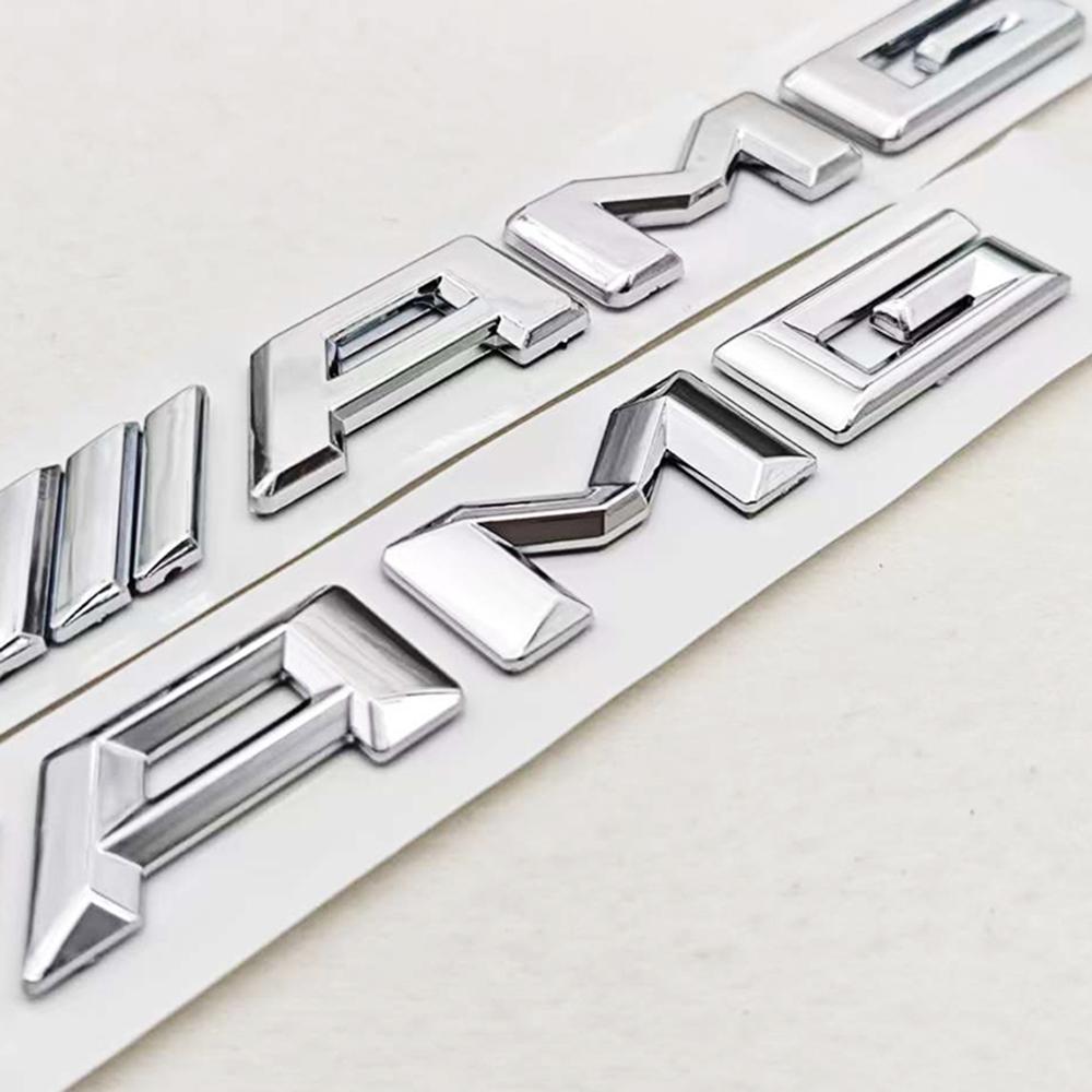 3D ABS Car Letters Logo AMG Badge Rear Trunk Emblem Sticker for Mercedes Benz AMG A B C E G W211 W203 W204 W210 W124