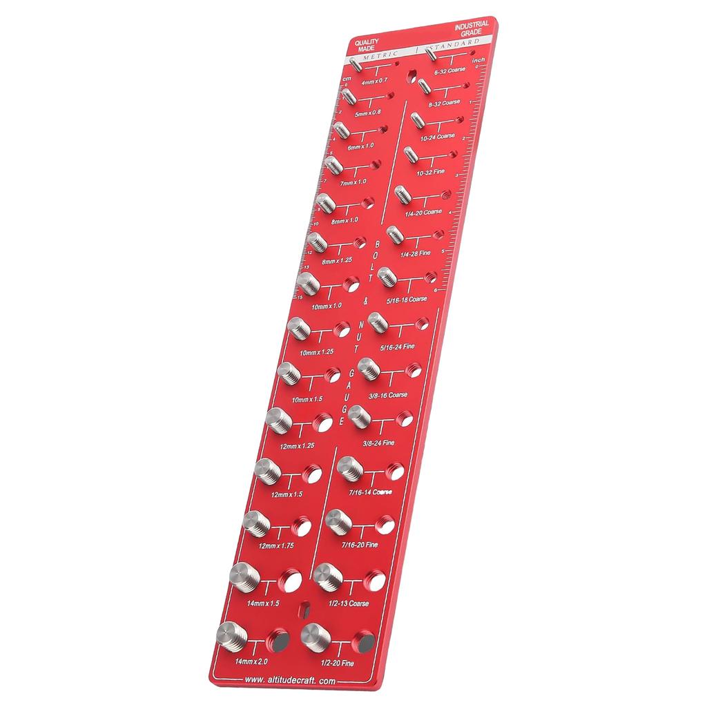 High Precision Nut Bolt Thread Checker with 28 Holes for Various Specifications Aluminum Alloy with AntiRust Coating