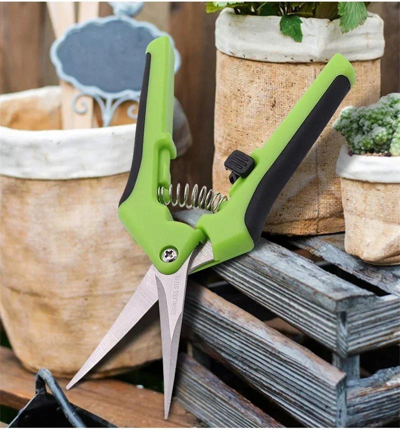 Ergonomic Pruner For Garden Work Gardening Scissors For Precise Cutting Of Plants Branches Fruits Essential Garden Scissors