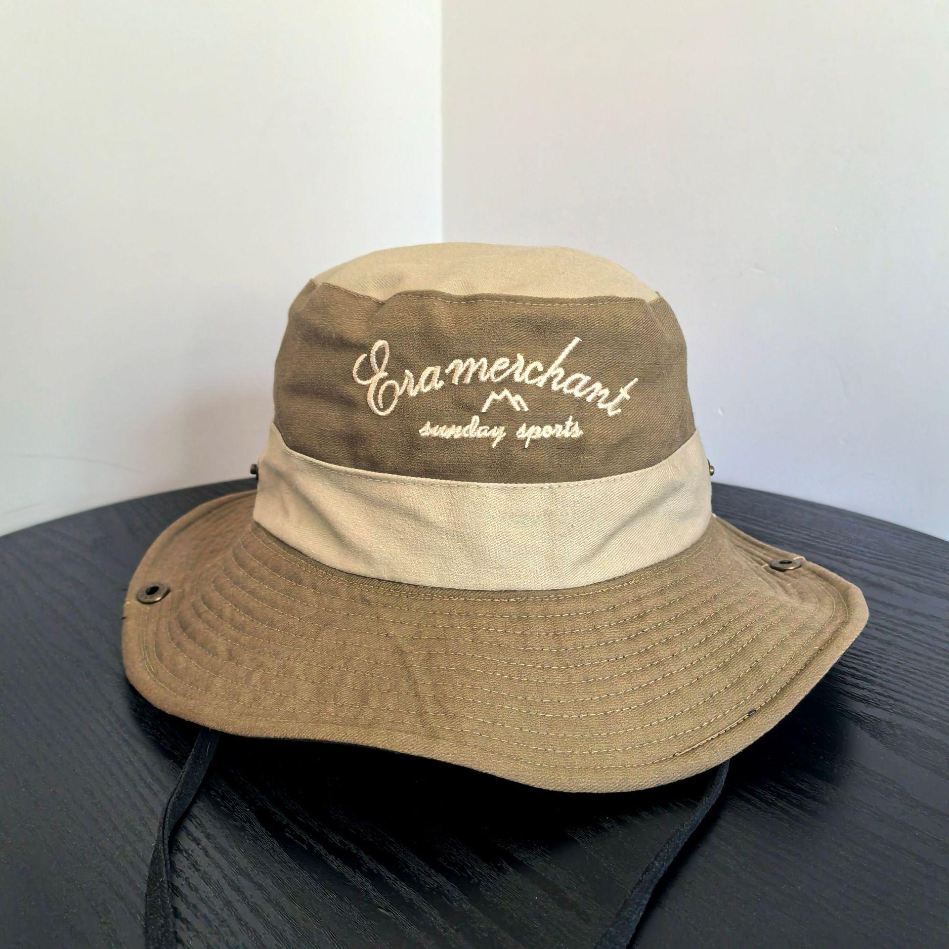 

Новая альпинистская шляпа для мужчин и женщин, двухцветная шляпа-ведро с защитой от ультрафиолета, солнцезащитный козырек на шнурке M（56-58cm） верблюд