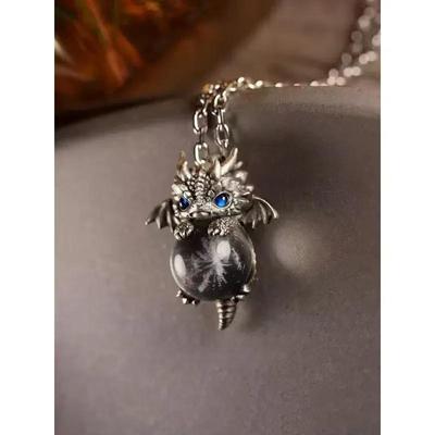 Niedliche Drachenhalskette im chinesischen Stil für Männer und Frauen, Vintage, exquisite Tieranhänger-Halskette, Schmuckzubehör, Glücksbringer-Geschenke