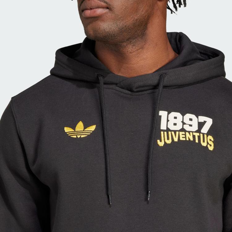 adidas Juventus Vrct Hoodie Black/Active Gold Men Streetwear JF2567
