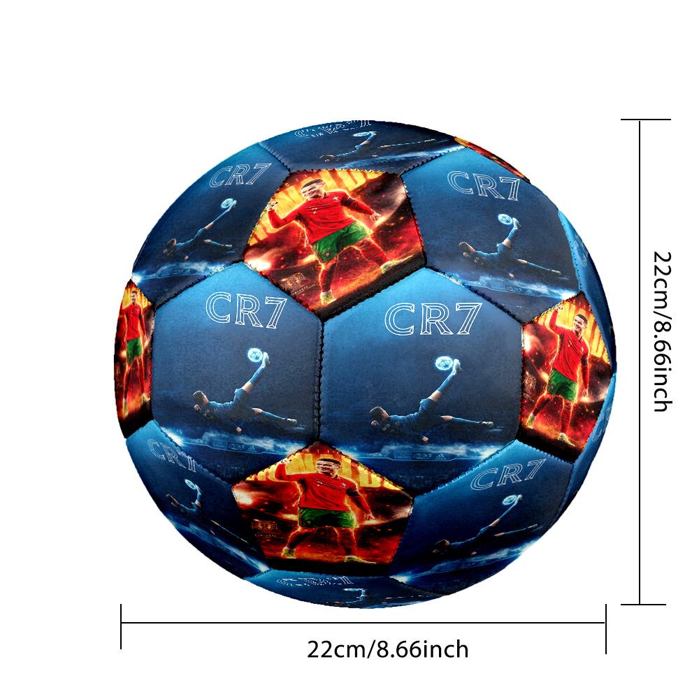 Ronaldo's Cr7 Skyward Kick Soccer Ball Size 5 Football Machine Sewn Indoor/Outdoor Training and Matches Sports Enthusiast Gifts