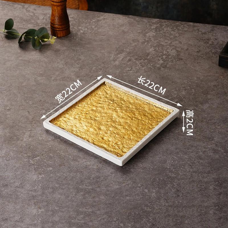 Talíř na sushi v japonském stylu Kreativní špičkové grilovací keramické talíře Retro lehký luxusní podnos na občerstvení Vynikající domácí nádobí