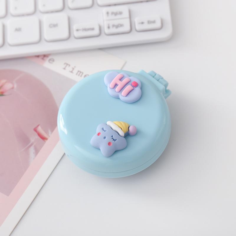 Cute Mini Folding Hair Combs with Mirror Portable for Travel Massage Comb for Women Girls Hair Brushes Styling Accessories